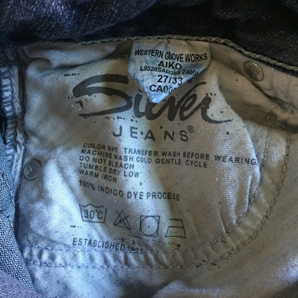 SILVER AIKO Mid-Rise Boot Cut Dark Jeans Stretch - Picture 5 of 8